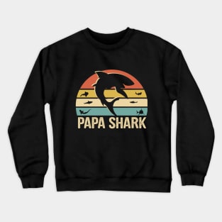 Dad Shark Fish Lover Birthday Daddy Crewneck Sweatshirt